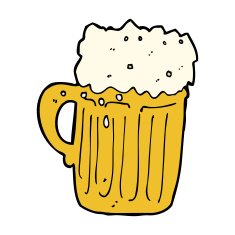 cartoon mug of beer N30