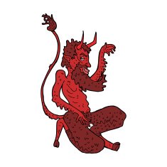 cartoon traditional devil N10