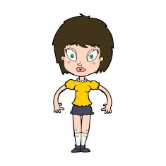 cartoon pretty girl N113