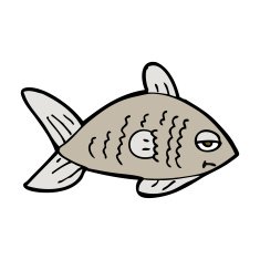 cartoon funny fish N37