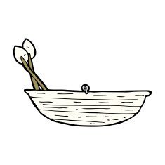 Cartoon Rowing Boat N27