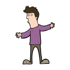 cartoon curious man N75