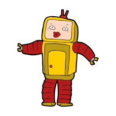 Funny Cartoon Robot N56