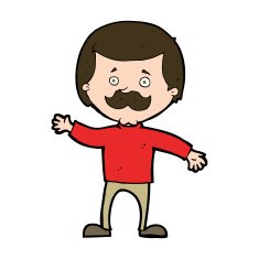 cartoon dad waving N11