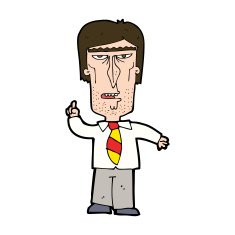 cartoon grumpy boss N11
