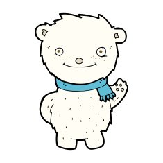 cartoon cute polar bear N61