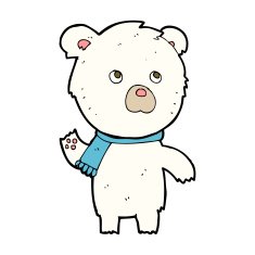 cartoon cute polar bear N62