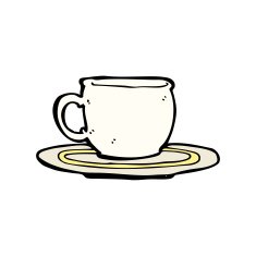 cartoon tea cup N29