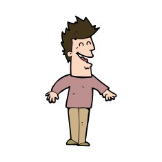 cartoon happy man N510