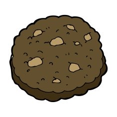 chocolate chip cookie cartoon N13