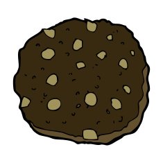 chocolate chip cookie cartoon N14