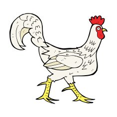 cartoon cockerel N32