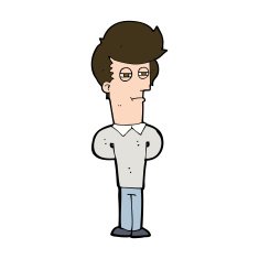 cartoon jaded man N21