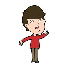 Cartoon Man Asking Question N85
