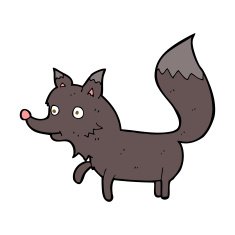 cartoon wolf cub N15