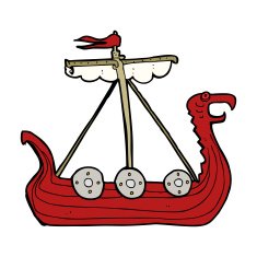 Cartoon Viking Ship N33