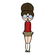 cartoon librarian woman N10