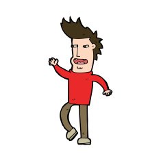 cartoon loudmouth man N11