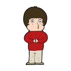 cartoon shy boy N22
