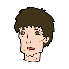 cartoon worried man N113