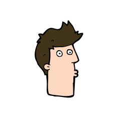 cartoon surprised man N151