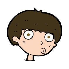 Cartoon Surprised Boy N31