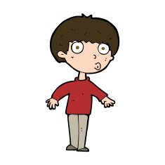 Cartoon Surprised Boy N32