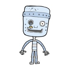 cartoon funny robot N91