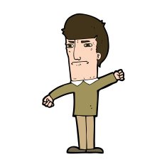 cartoon angry man N112