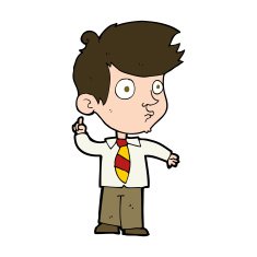 cartoon boy asking question N28