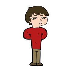 cartoon antisocial boy N11