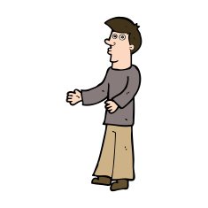cartoon curious man N76