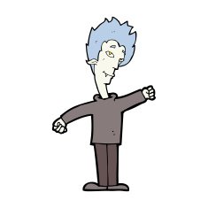 cartoon vampire man N124