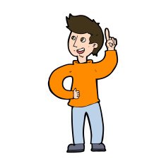 cartoon man with idea N161