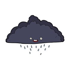 Cartoon Rain Cloud N48