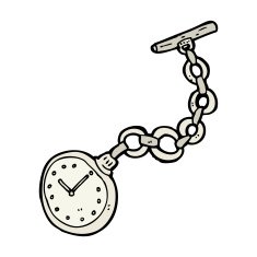 Cartoon Old Pocket Watch N12