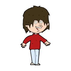 cartoon excited man N102
