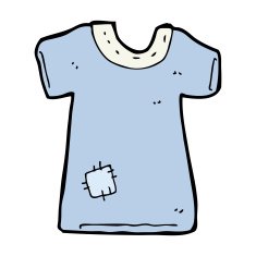 cartoon patched old tee shirt N11