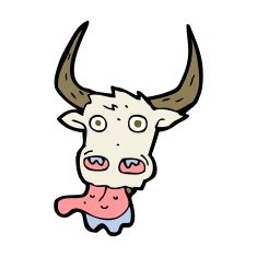 Cartoon Cow Face N9