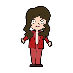 cartoon friendly business woman N10