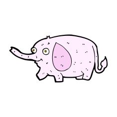 cartoon funny little elephant N7