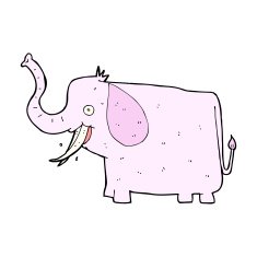 cartoon happy elephant N14