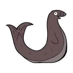 cartoon happy seal N22