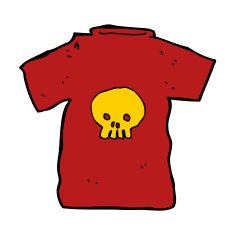 cartoon skull tee N16