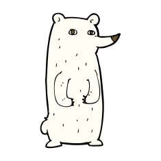 funny cartoon polar bear N26