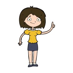 cartoon woman with idea N279