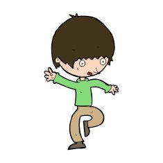 cartoon panicking man N22