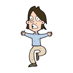 cartoon panicking man N23
