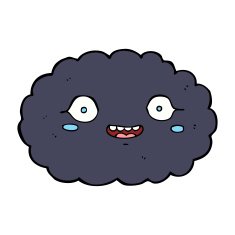 happy cartoon cloud N27