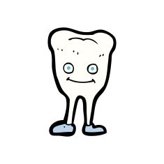 cartoon happy tooth N45